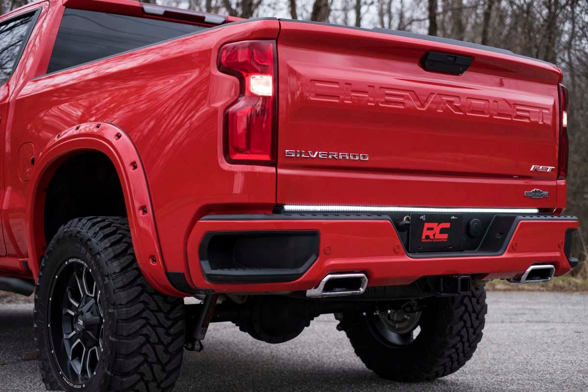 Ram 3500 Multi Function LED Tailgate Light Strip - Rear - Rough Country - Quad Row - Red and White - '10-'19